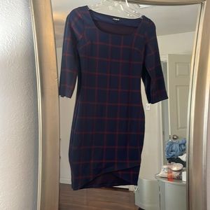 Cocktail/party-blue with red stitching- worn once.